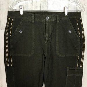 Sundance Women's Army Green Midrise Cuffed Slacks